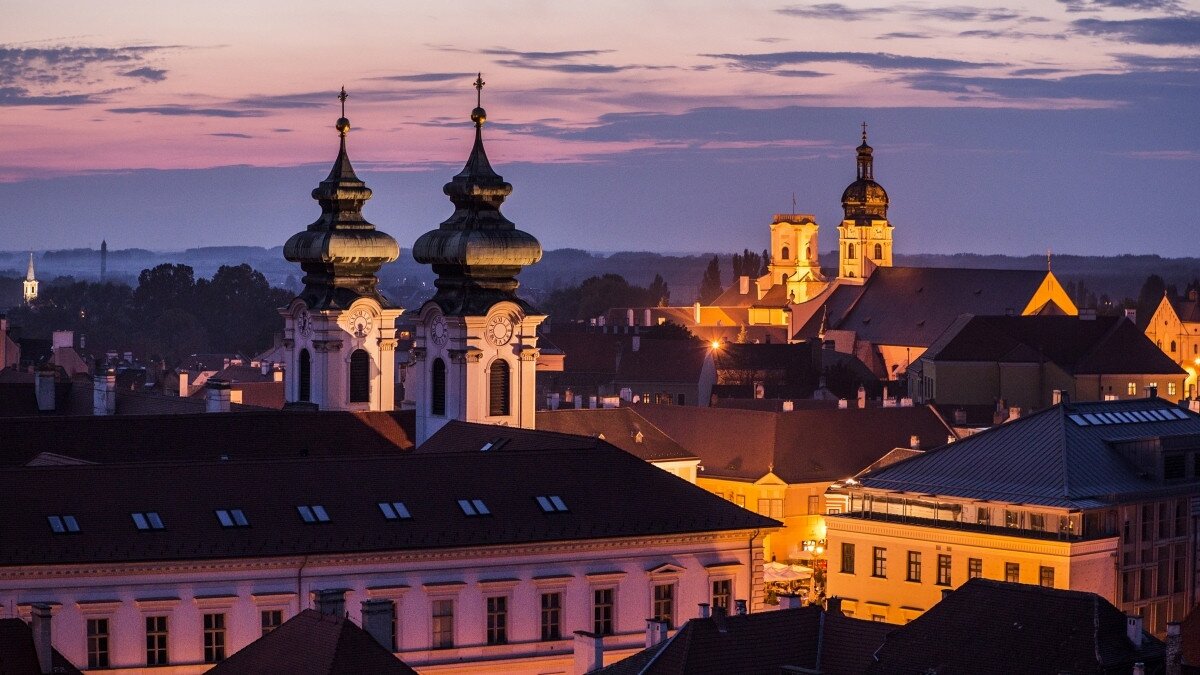Sunset tour on the rivers of Győr